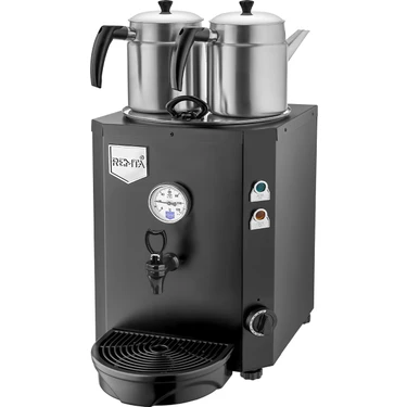 Remta 2 Demlikli 15 Lt Jumbo Çay Makinesi Siyah -