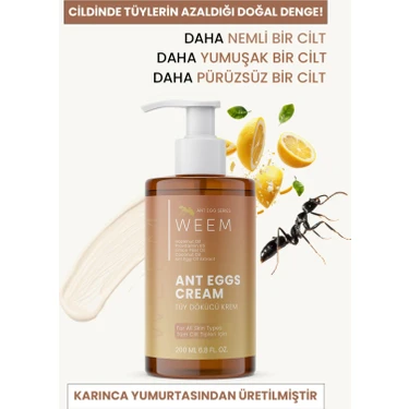 Weem Karınca Yumurtası Yağı Içeren Tüy Dökücü Krem 200 ml (Unisex