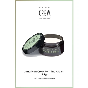 American Crew Forming Cream 85 g – Orta Tutuş & Doğal Parlaklık Veren Erkek Saç Şekillendirici