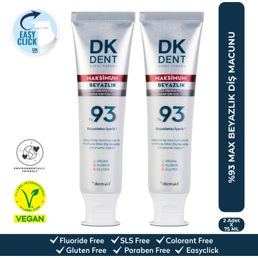 Dkdent %93 Maximum Beyazlık Diş Macunu 75 ml x 2