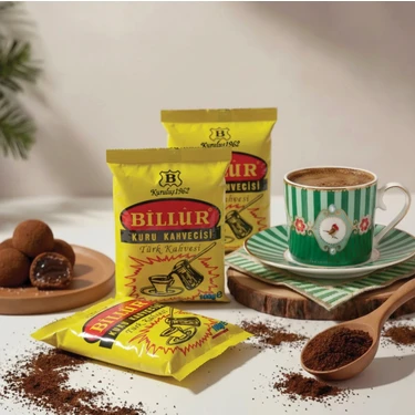 Belirtilmemiş BİLLÜR Türk Kahvesi 100 g Kuru Kahveci Menşei Türkiye Lezzetli ve