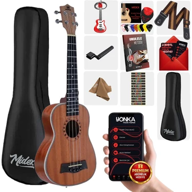 MU-21 PRO Yüksek Kaliteli Maun Soprano Ukulele