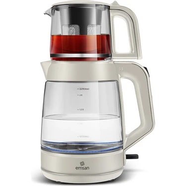 Emsan Glass Tea Xl 2 In 1 Cam Çay Makinesi ve Kettle