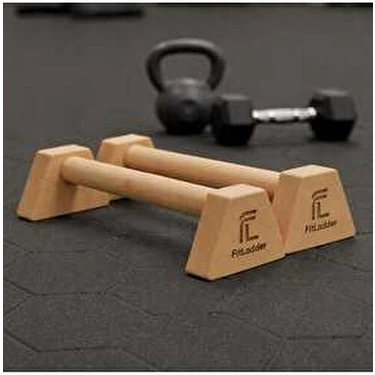 Ahşap Şınav Barı (Push Up Bar) 38 cm – Kaymaz ve Dayanıklı Paralel