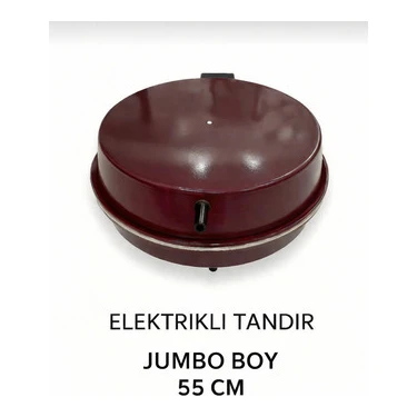 Banu Borkun Elektrikli Tandır Jumbo Boy 55 cm Bordo Renkli Kullanışlı ve Dayanıklı