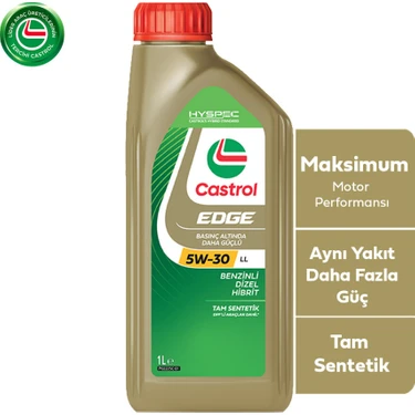 Castrol Edge 5W-30 Ll 1 Litre Motor Yağı ( Üretim Yılı 2025