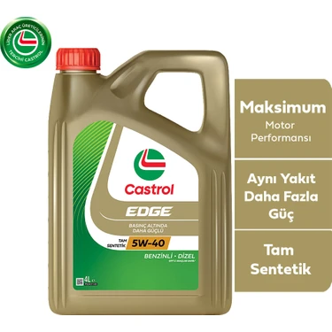 Castrol Edge 5W-40 4 Litre Motor Yağı Viskozite 5W-40 API Fiyatı