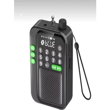 Nivego Bluetooth Şarjlı Radyo USB & Tf Kart Okuyucu Deprem Çantasına Uygun Fm Radyo - Mini