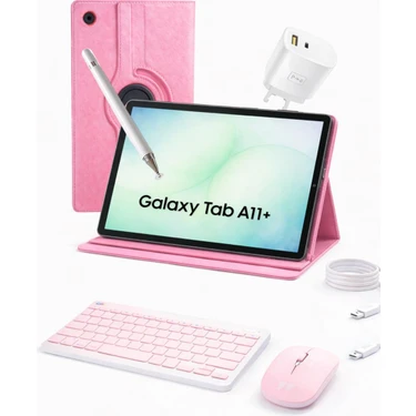 Samsung Galaxy Tab A11 Plus 6gb 128GB 11 Inç Tablet Kalem Kılıf Başlık Cam Klavye Mouse ( Türkiye