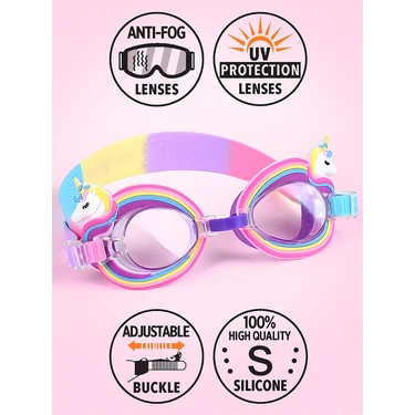 Denokids Kız Çocuk Deniz Gözlüğü Anti-Fog