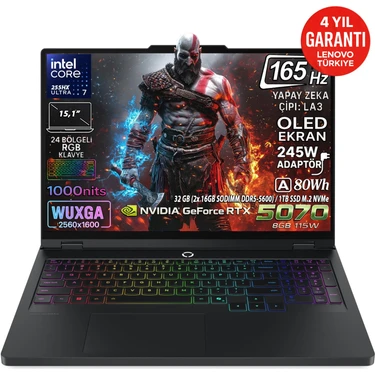 Lenovo Legion 5 15IAX10 Intel Core Ultra 7 255HX 32GB 1TB SSD RTX 5070 8GB 15.1" WQXGA (2560X1600)