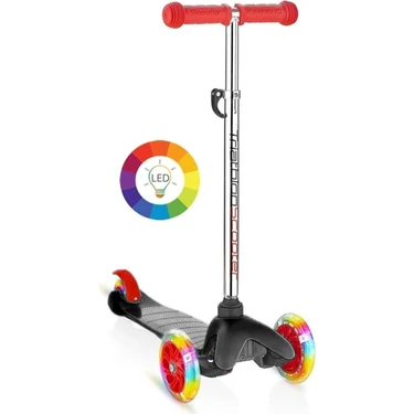Triathlon T138 Gk 7 Renk LED Işıklı 3 Tekerlekli Scooter | 3 Kademeli Ayarlanabilir Yüksek | Arka