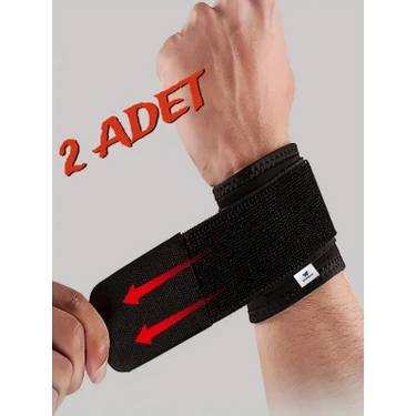 2 Adet Exp Medikal Ayarlanabilir Bilek Bandajı Ateli Spor Bandı Bilek Sargı Destekleme Burkulma