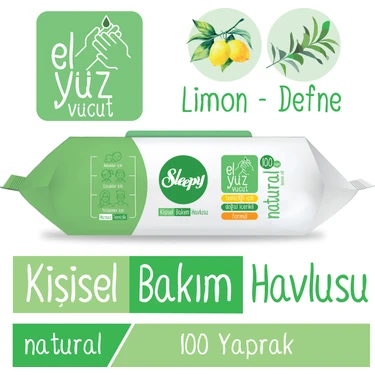 Sleepy Natural Kişisel Bakım Havlusu 100