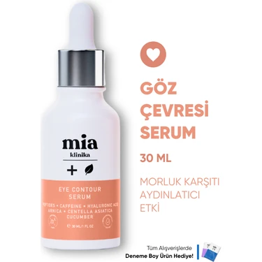 Mia Klinika 30 ml Göz Çevresi Serumu Morluk Karşıtı Aydınlatıcı Özellikleriyle Etkili