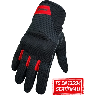 Xspeed Comfy En/ Tse 13594 Sertifikalı Yazlık Korumalı Motosiklet Eldiveni