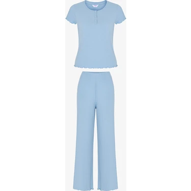 Penti Mavi Ella Solid Pantolon Pijama