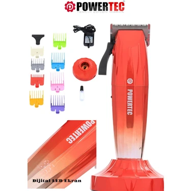 Powertec TR-8800 Profesyonel Şarjlı Saç Sakal Tıraş Makinesi 240 dk Kullanım Süresi ile