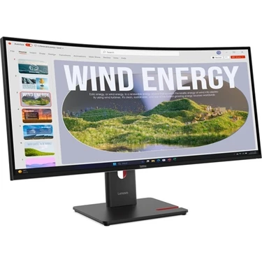 Lenovo Thinkvision T34WD-40 64AEGAR1TK 34” 3440X1440 Wqhd 120Hz 4ms Type-C RJ45 Va 1500R Ultra-Wide