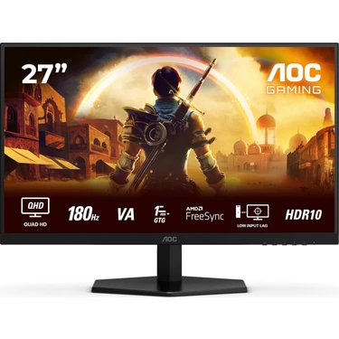 Aoc Q27G42XNE 27" 180Hz 0,5ms Freesync 2k HDR10 Fast Va Gysnc Oyuncu