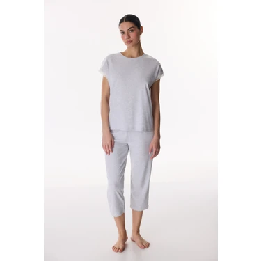 Penti Açık Gri Chloe Grey Kapri Pijama