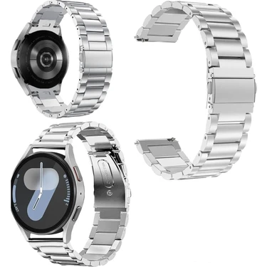 Fibaks Samsung Galaxy Watch 3 41MM Kordon Paslanmaz Çelik Stainless Steel Baklalı Ayarlanabilir