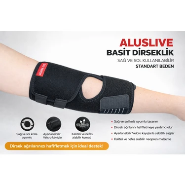 Aluslive Basit Dirseklik Sağ ve Sol Kullanılabilir Standart