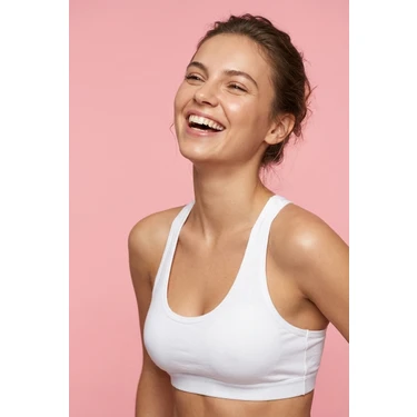 Underwear Bodyway 2'li Paket Pamuklu Pedli Sporcu Sütyeni & Bralet - Günlük Rahat Yüzücü Model