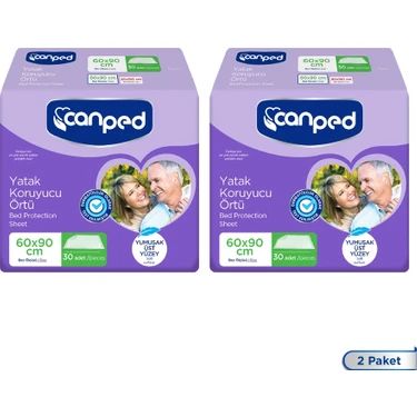 Canped 60 Adet Yatak Koruyucu Örtü 60x90 Cm Yumuşak Tekstil Yüzey ile Güvenli Uyku