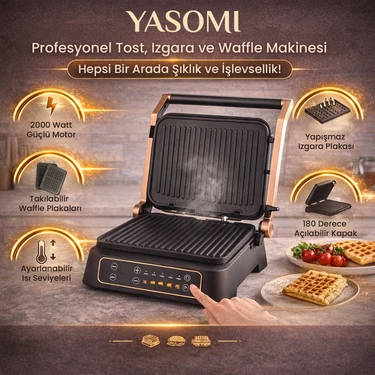 Yasomi FS-100CG Profesyonel Tost Izgara ve Waffle