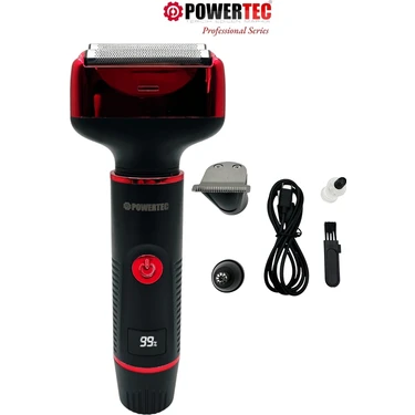 Powertec TR-275 3/1 Profesyonel Günlük Sakal Tıraş Makinesi Kulak Temizleme Burun Kılı Erkek Bakım