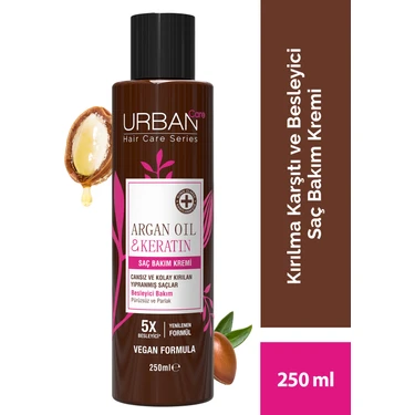 Urban Care Argan Yağı & Keratin Kolay Kırılan Yıpranmış Saçlara Özel Saç Bakım Kremi