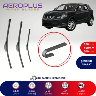 Aeroplus Nissan Qashqai 2014-2020 Ön Arka Muz Silecek