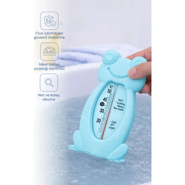Babyjem Cıvasız Kurbağa Banyo Oda Termometresi