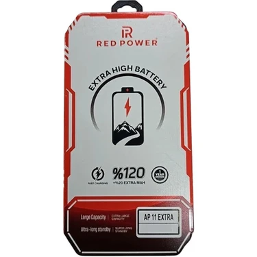 OEM Red Power Iphone 11 Batarya 3750mAh Güçlendirilmiş Siyah Fiyatı
