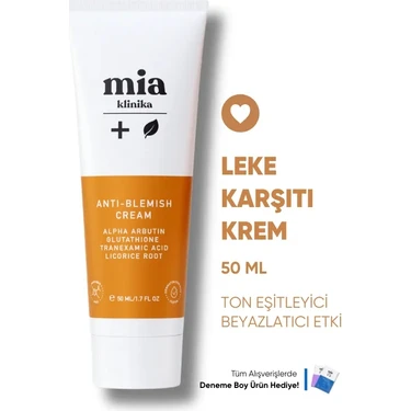 Mia Klinika 50 ml Cilt Beyazlatıcı Leke Kremi Ton Eşitleyici Etki ile Tüm Cilt Tiplerine