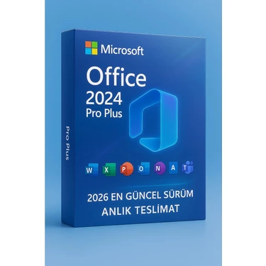 Microsoft Office Pro Plus 2024/2026 Orijinal Dijital Lisans – Güncel Sürüm, Ömür Boyu Aktivasyon,