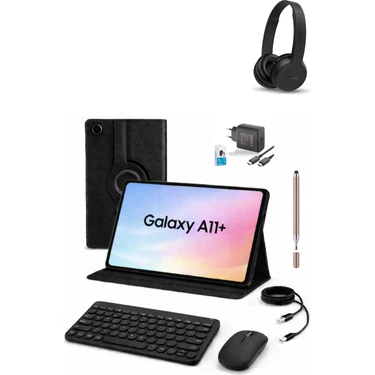 Samsung Galaxy Tab A11 Plus 11'' 8gb 256GB Tablet+Kılıf+Klavye+Mouse+Şarj Başlık+Kulaklık (Kalem