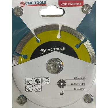 Cnc Cmc 6046 Soketli Elmas Testere, 115X22.23 Mm, 20 mm Fiyatı