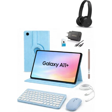 Samsung Galaxy Tab A11 Plus 11'' 8gb 256GB Tablet+Kılıf+Klavye+Mouse+Şarj Başlık+Kulaklık (Kalem