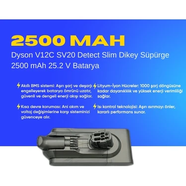 Ümit Maker Dyson V12C SV20 Detect Slim Dikey Süpürge 2500 Fiyatı