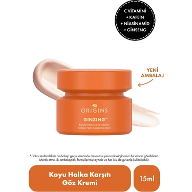Origins C Vitamini & Niasinamid Içeren Ginzing™ Canlandırıcı Göz Kremi 15 ml