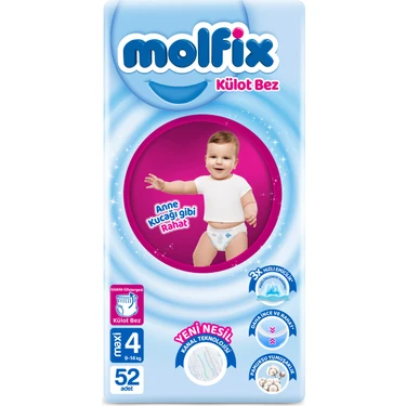 Molfix Külot Bebek Bezi 4 Beden Maxi Jumbo 52