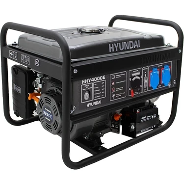 Hyundai HHY4000E Benzinli Jeneratör 4.4 Kva Monofaze 220V Marşlı 15L Bakır