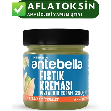 Antebella Antep Fıstık Kreması 200 gr (İLAVE ŞEKER