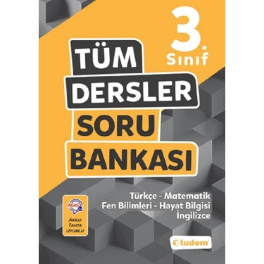 Tudem Yayın Grubu 3. Sınıf Tüm Dersler Soru Bankası Ciltli Türkçe İçerik ile Eğitim