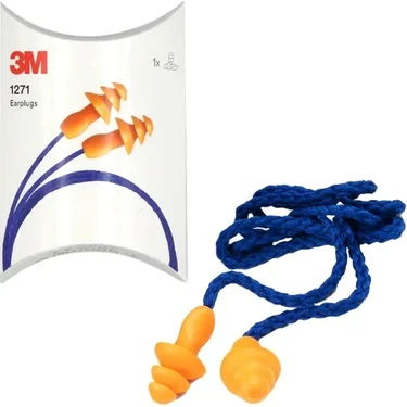3m 1271 Yıkanabilir İpli Kulak Tıkacı (1
