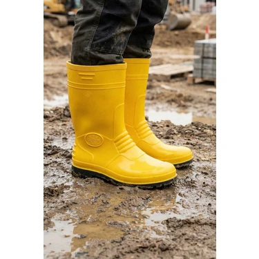 Gezer Erkek Kısa PVC Su Geçirmez İçi İnce Astarlı İş