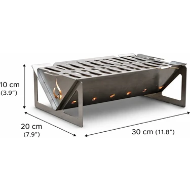 Fasmart V5.1 Lynx Mini Mangal / Portatif Katlanır Kamp Ocağı / Çantalı (30X20X10