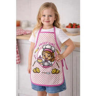 Lief Home 3-5 Yaş Çocuk Mutfak Önlüğü 35X50 cm – Su Geçirmez, Leke Tutmaz, Pamuk Polyester